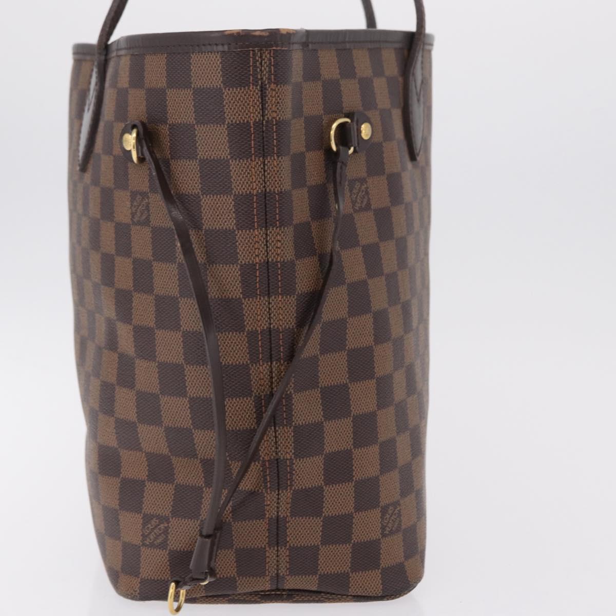 LOUIS VUITTON Damier Ebene Neverfull MM Tote Bag N51105 LV Auth 200534A