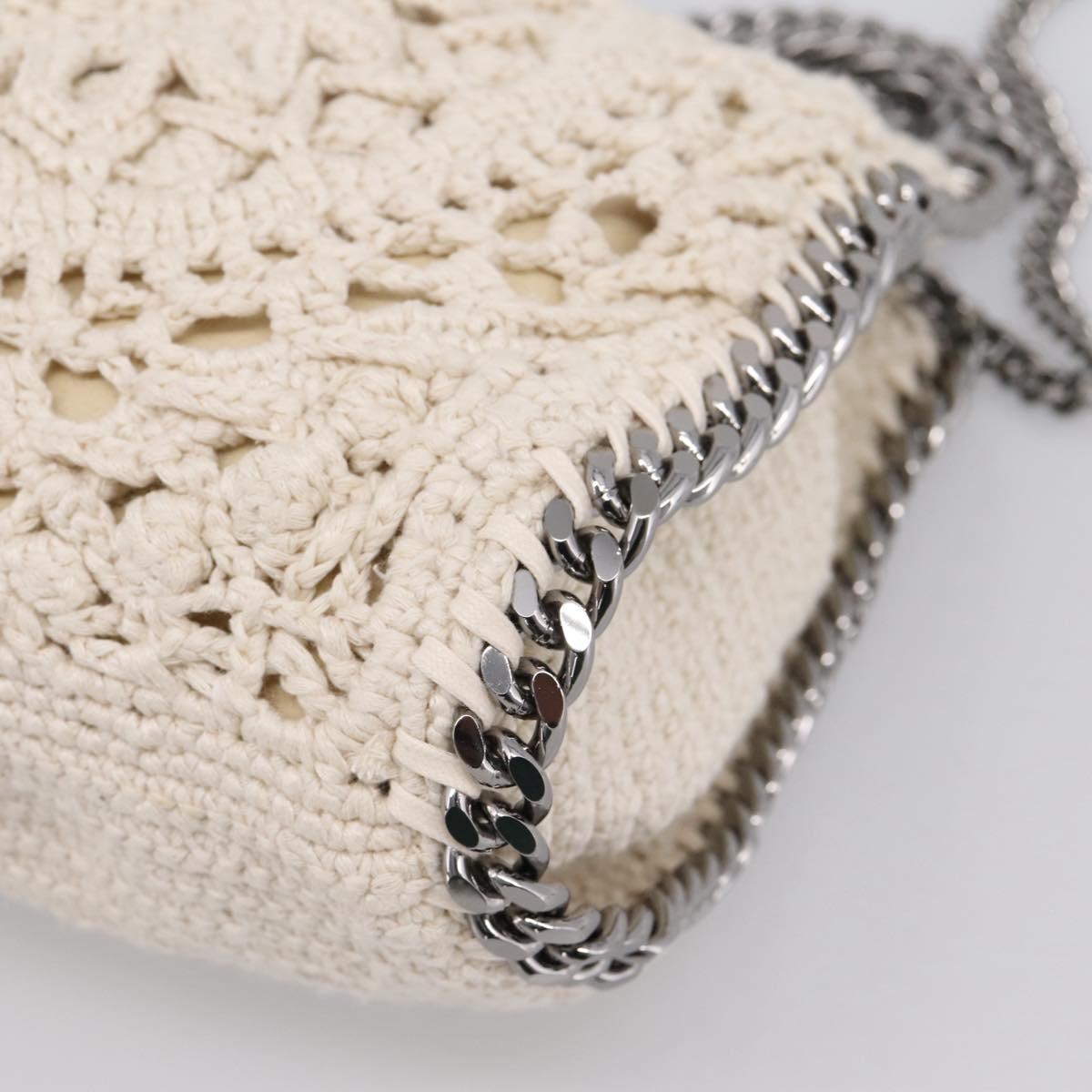 Stella McCartney Falabella Chain Shoulder Bag Knit 2way Ivory Auth 200538V
