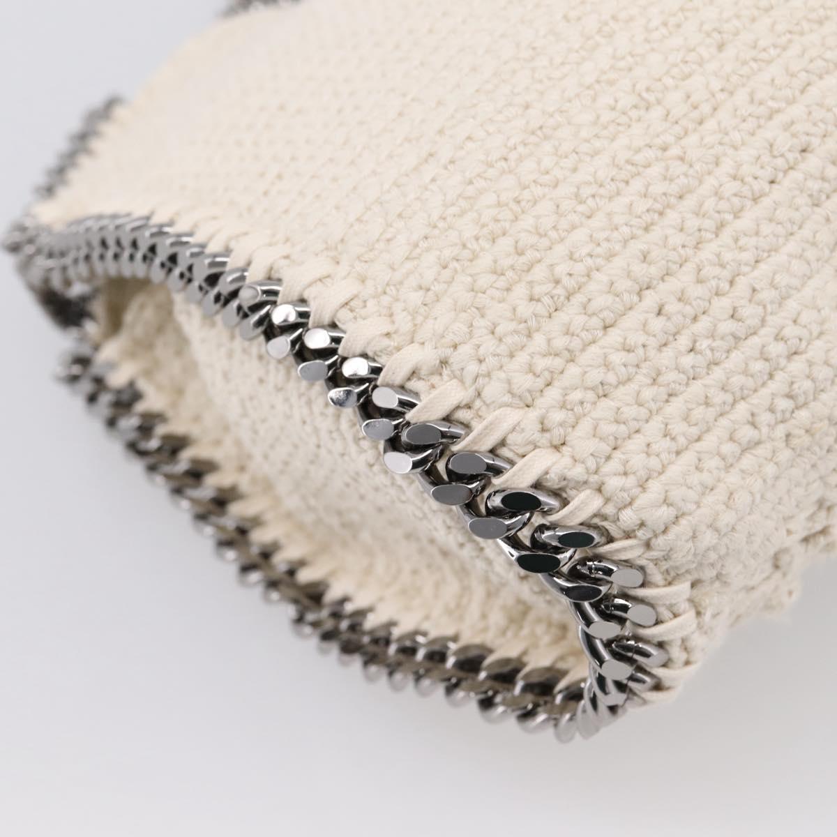 Stella McCartney Falabella Chain Shoulder Bag Knit 2way Ivory Auth 200538V