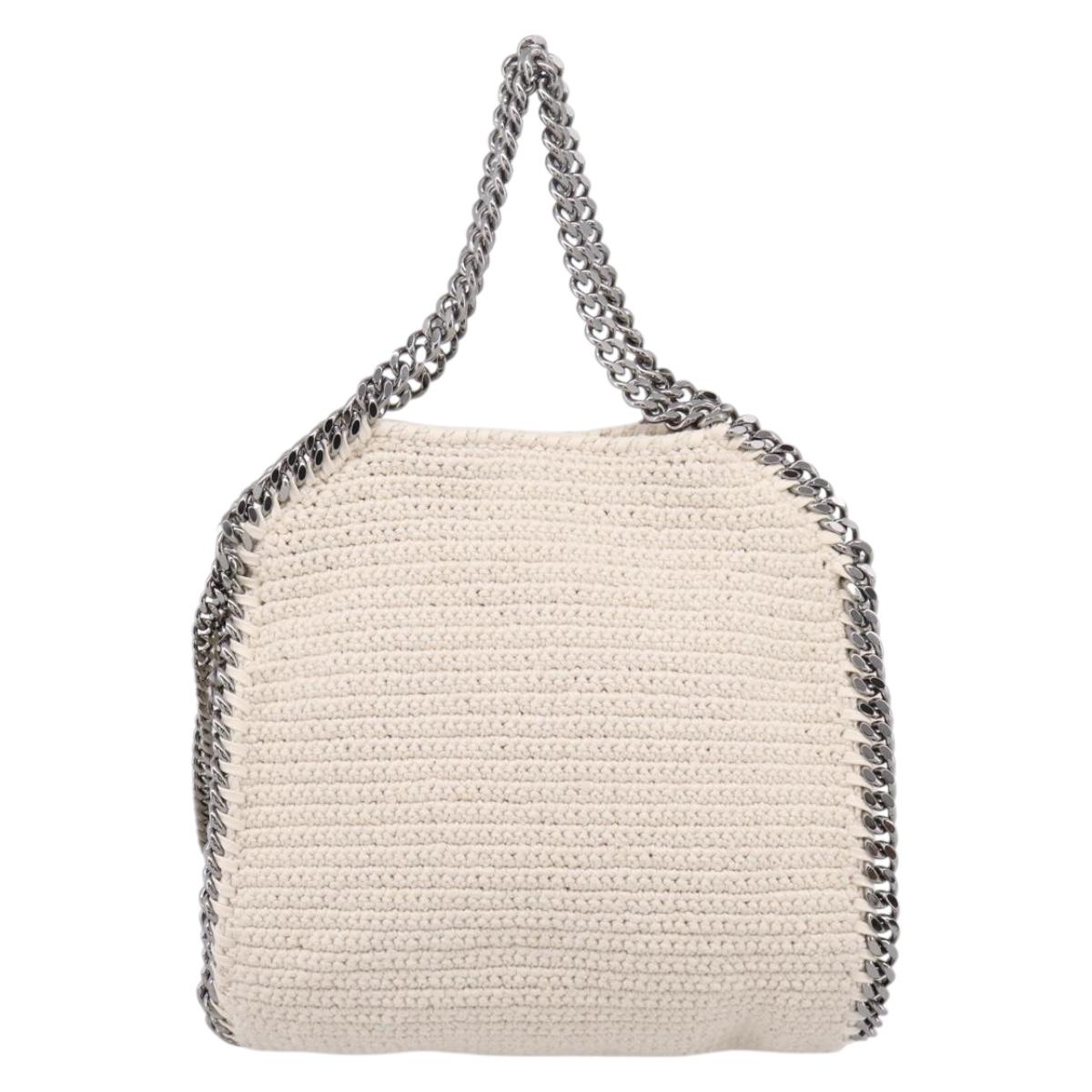 Stella McCartney Falabella Chain Shoulder Bag Knit 2way Ivory Auth 200538V