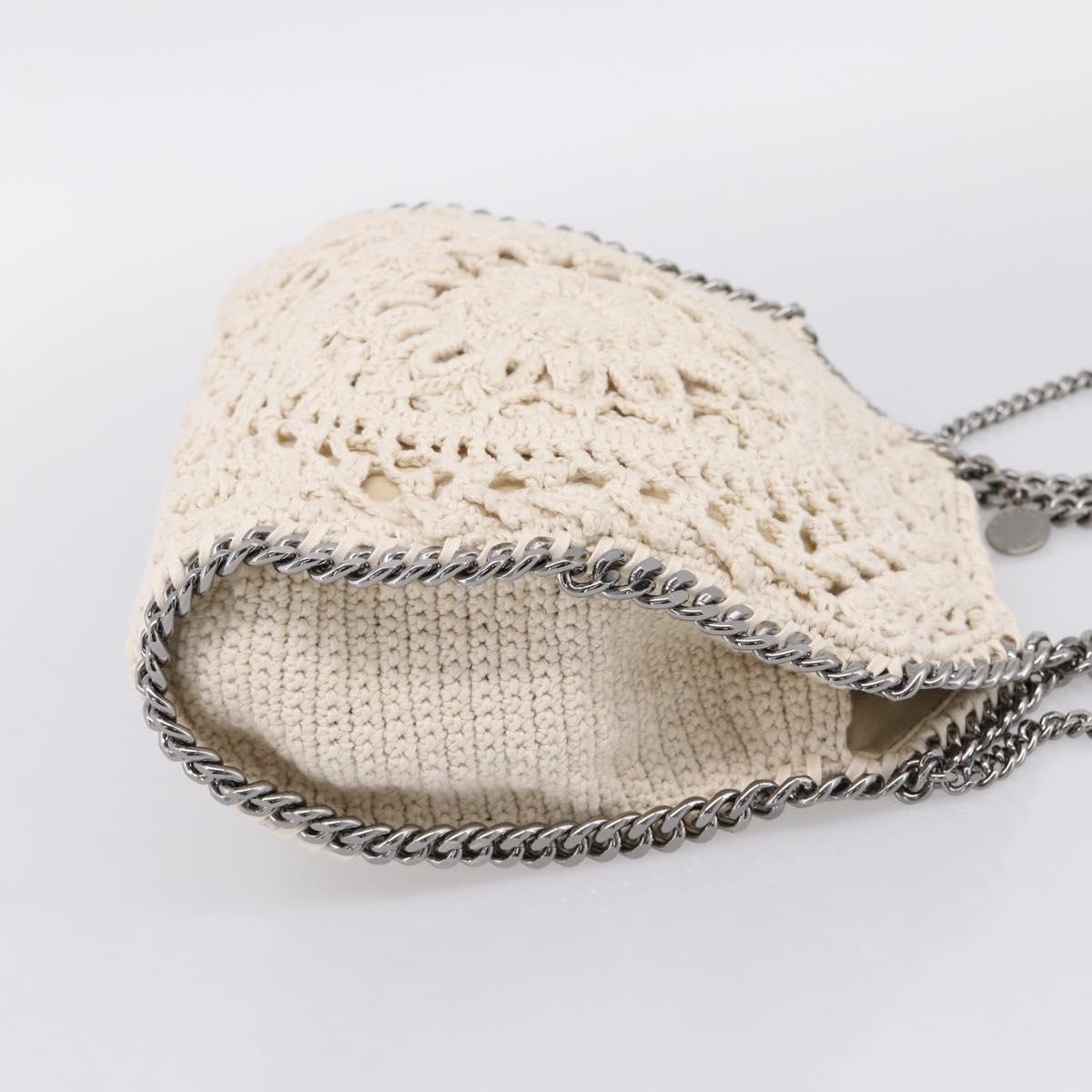Stella McCartney Falabella Chain Shoulder Bag Knit 2way Ivory Auth 200538V