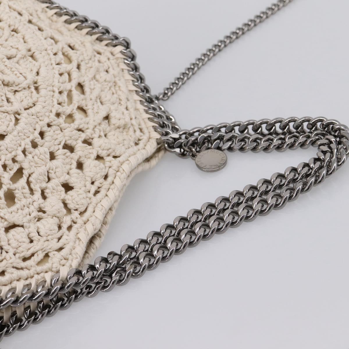 Stella McCartney Falabella Chain Shoulder Bag Knit 2way Ivory Auth 200538V