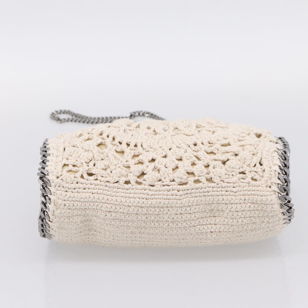 Stella McCartney Falabella Chain Shoulder Bag Knit 2way Ivory Auth 200538V