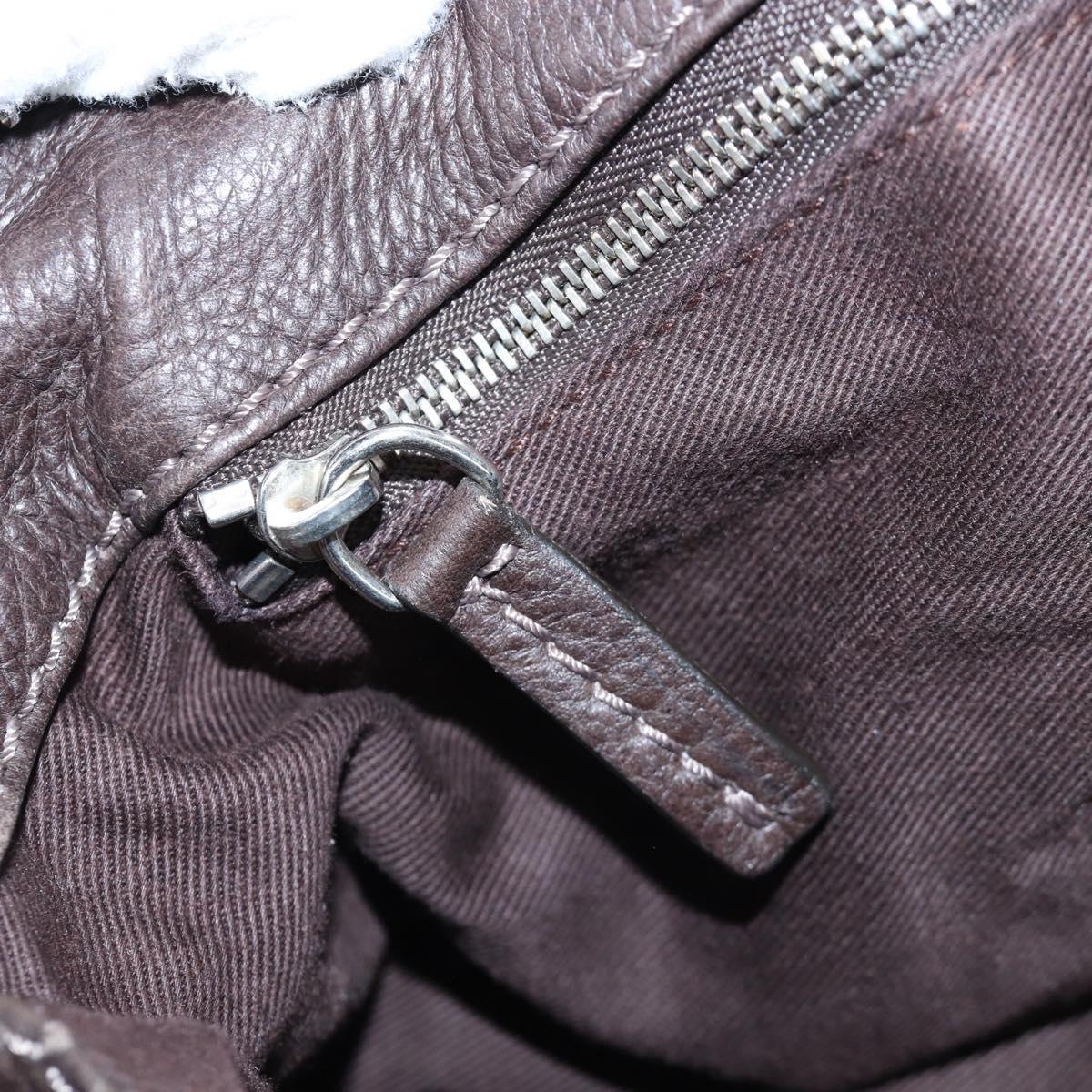Chloe Paddington Hand Bag Leather Brown Gold Silver Auth 200539V