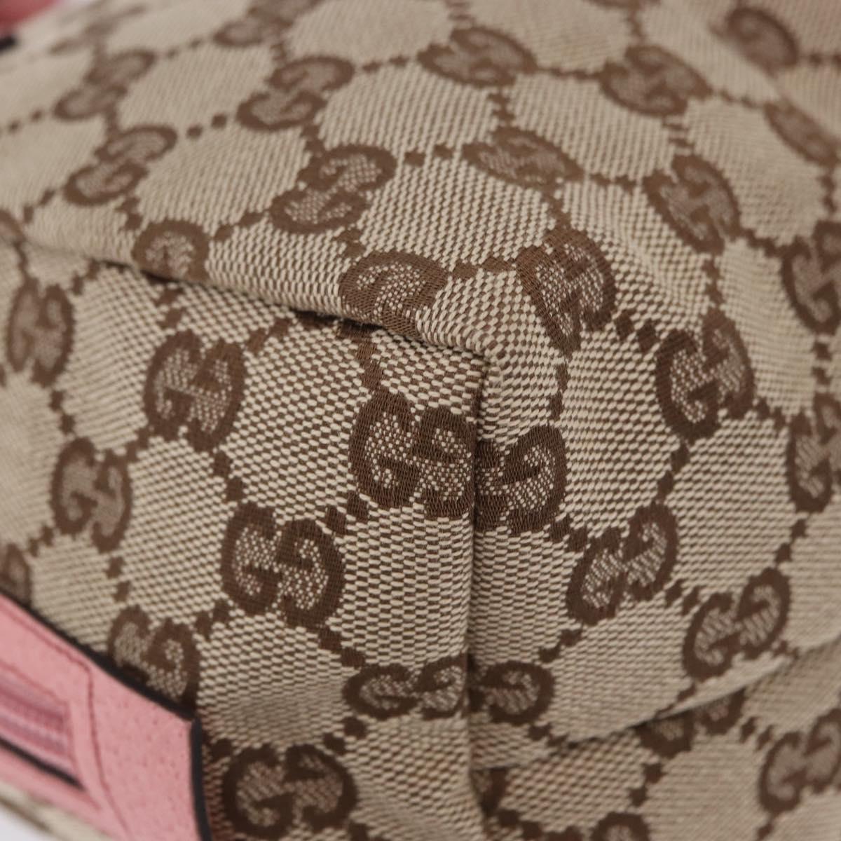 GUCCI GG Canvas Hand Bag Beige 124542 Auth 200546V