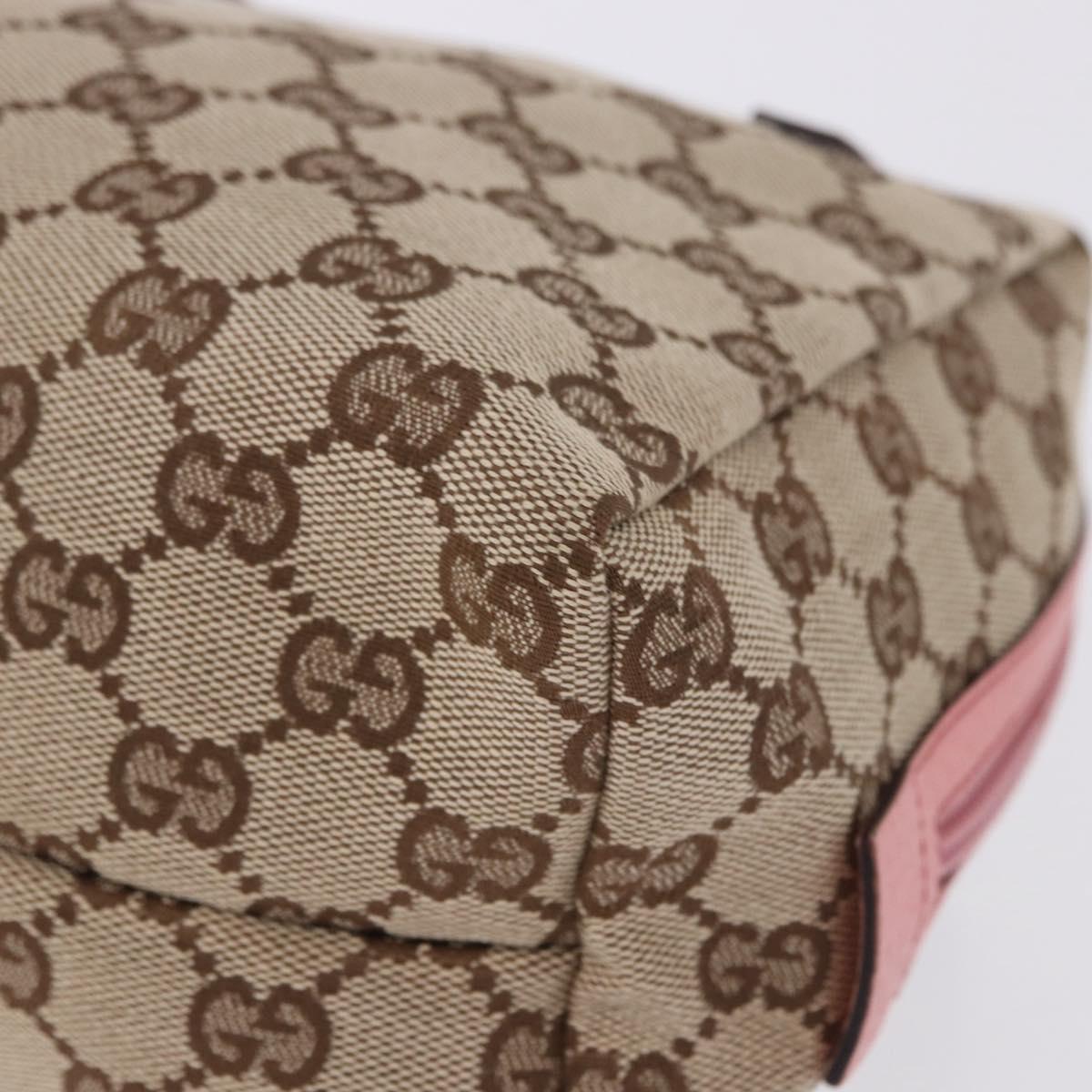 GUCCI GG Canvas Hand Bag Beige 124542 Auth 200546V