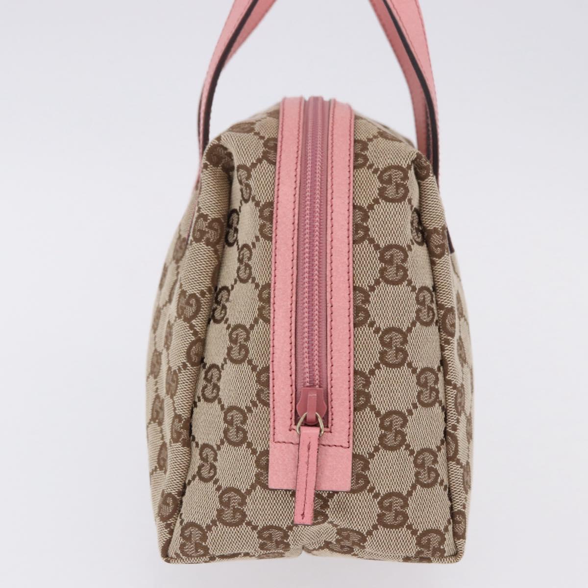 GUCCI GG Canvas Hand Bag Beige 124542 Auth 200546V
