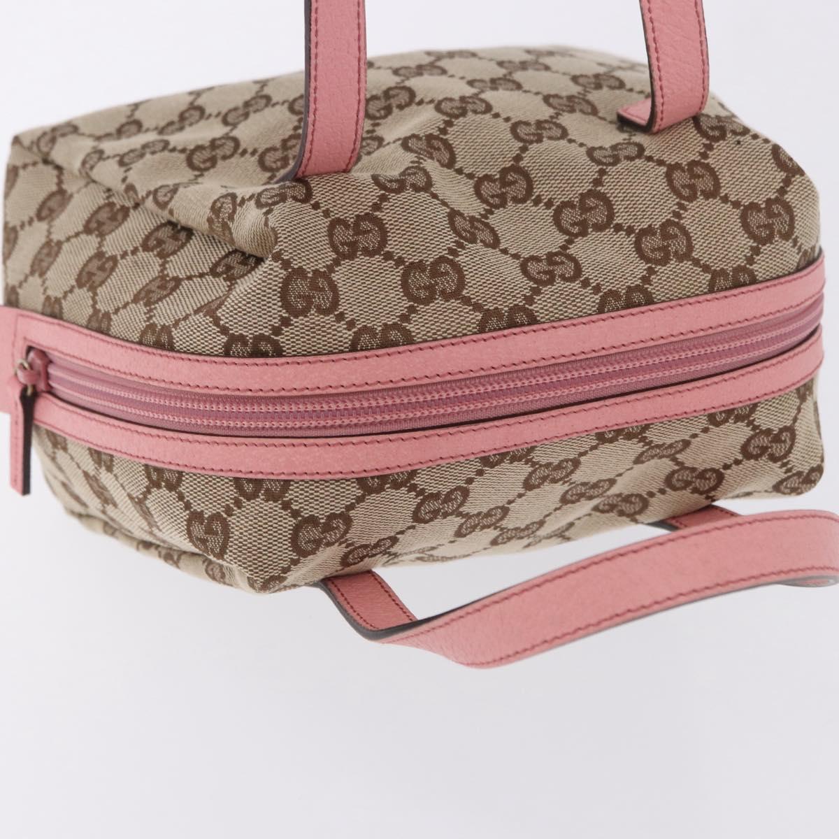 GUCCI GG Canvas Hand Bag Beige 124542 Auth 200546V