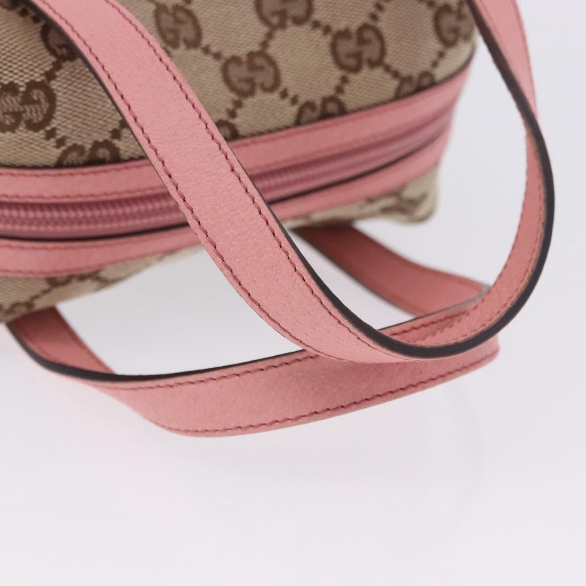 GUCCI GG Canvas Hand Bag Beige 124542 Auth 200546V