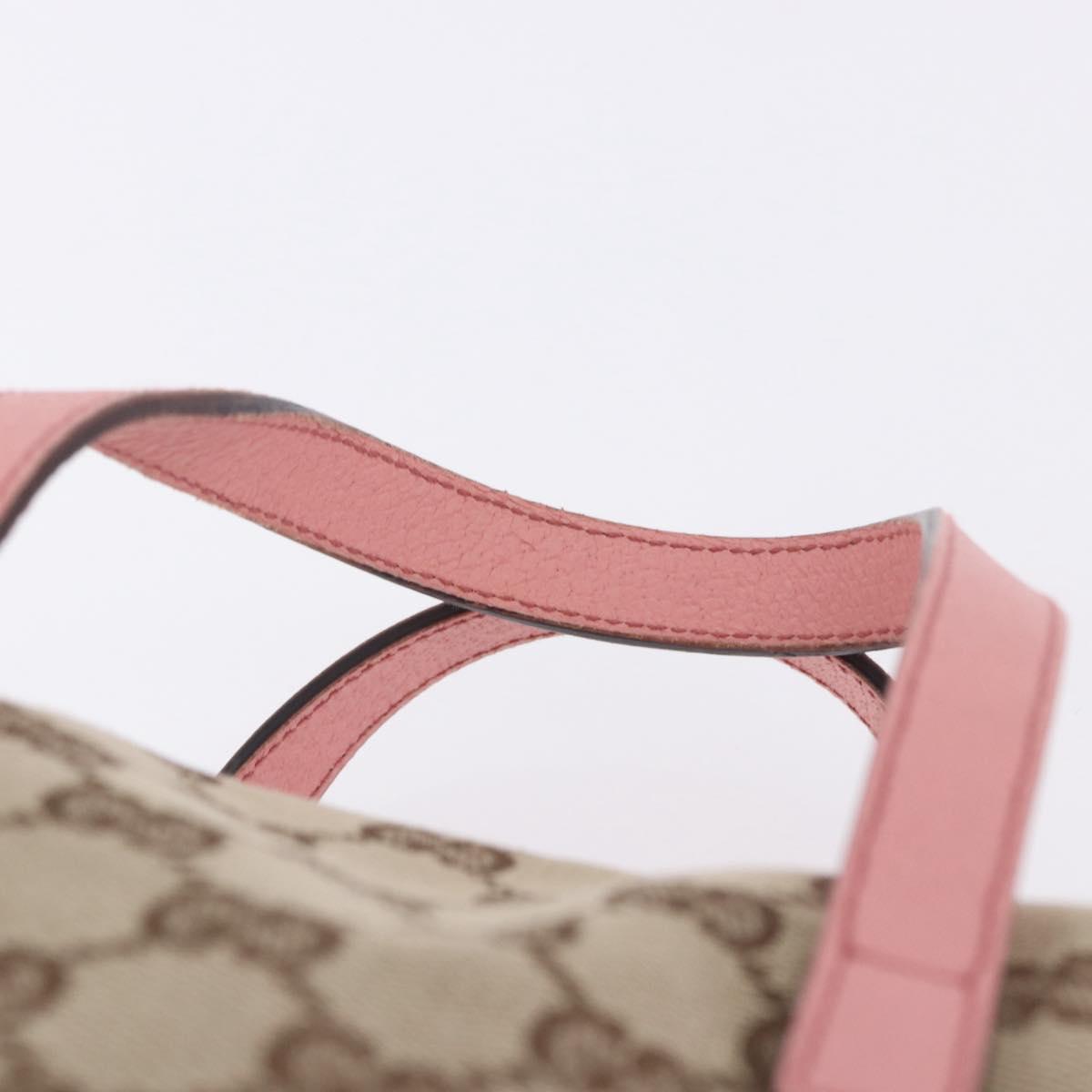 GUCCI GG Canvas Hand Bag Beige 124542 Auth 200546V