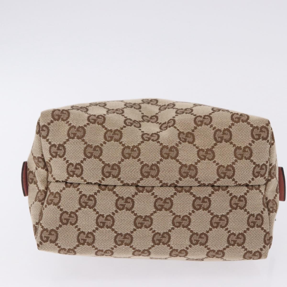 GUCCI GG Canvas Hand Bag Beige 124542 Auth 200546V