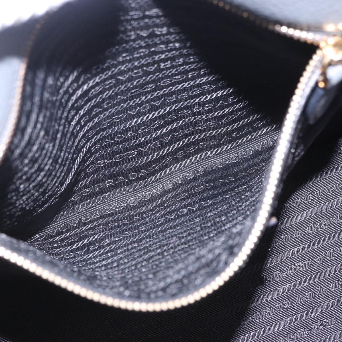 PRADA Tote Bag Vittero Dino Leather Gray Gold Auth 200556A