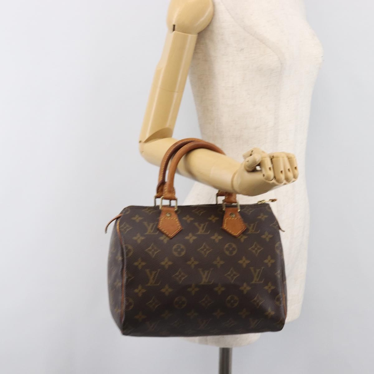 LOUIS VUITTON Monogram Speedy 25 Hand Bag M41528 LV Auth 200564