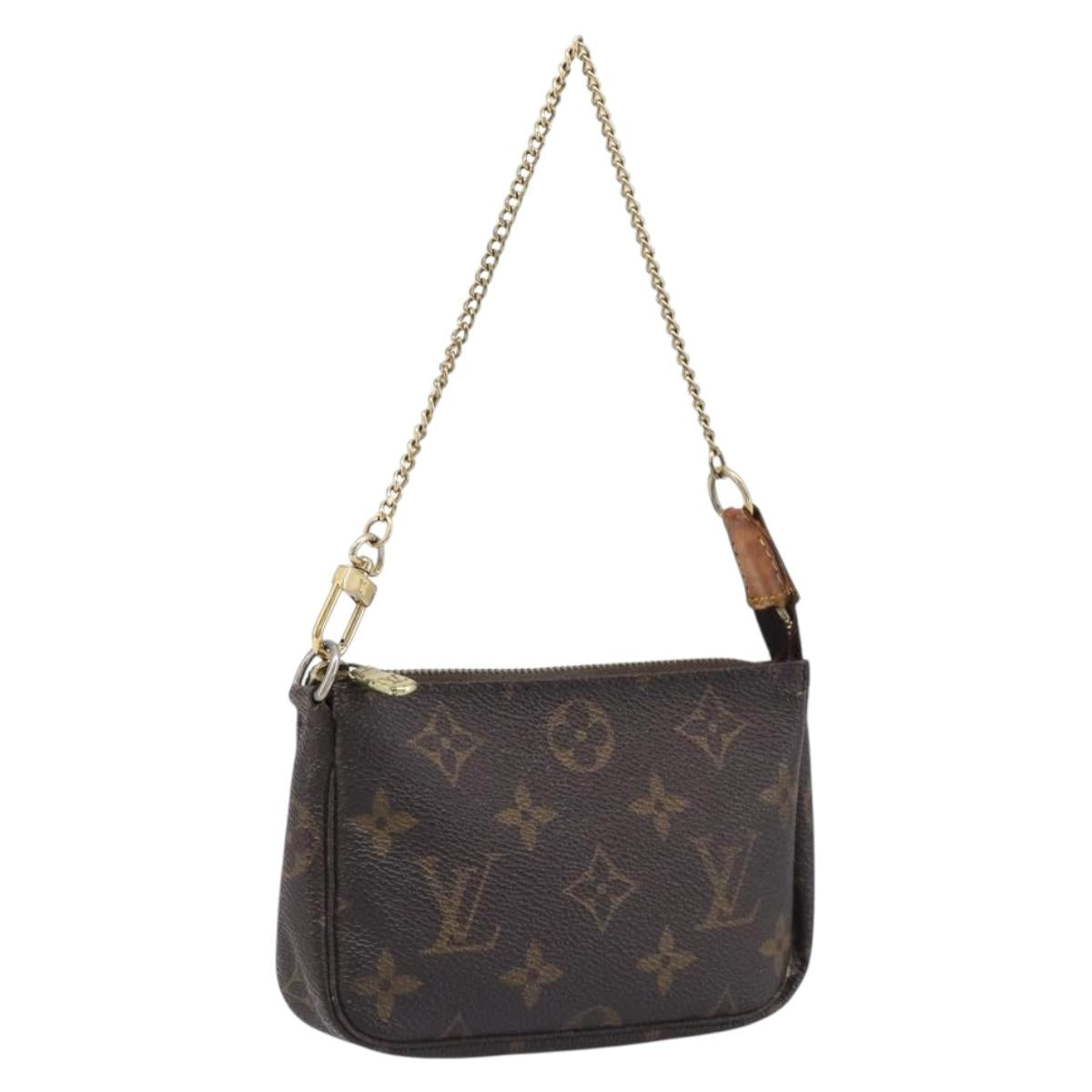 LOUIS VUITTON Monogram Mini Pochette Accessoires Pouch N41667 LV Auth 200566A