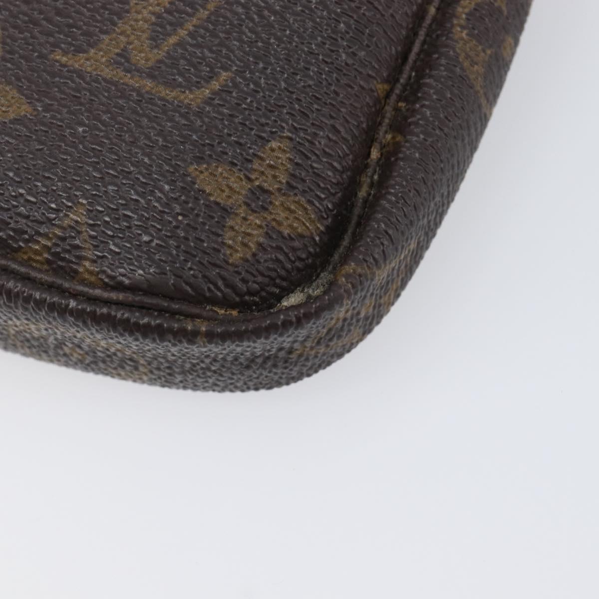 LOUIS VUITTON Monogram Mini Pochette Accessoires Pouch N41667 LV Auth 200566A