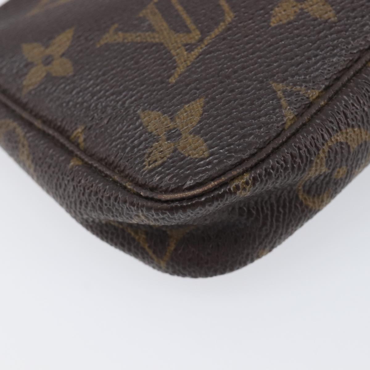 LOUIS VUITTON Monogram Mini Pochette Accessoires Pouch N41667 LV Auth 200566A