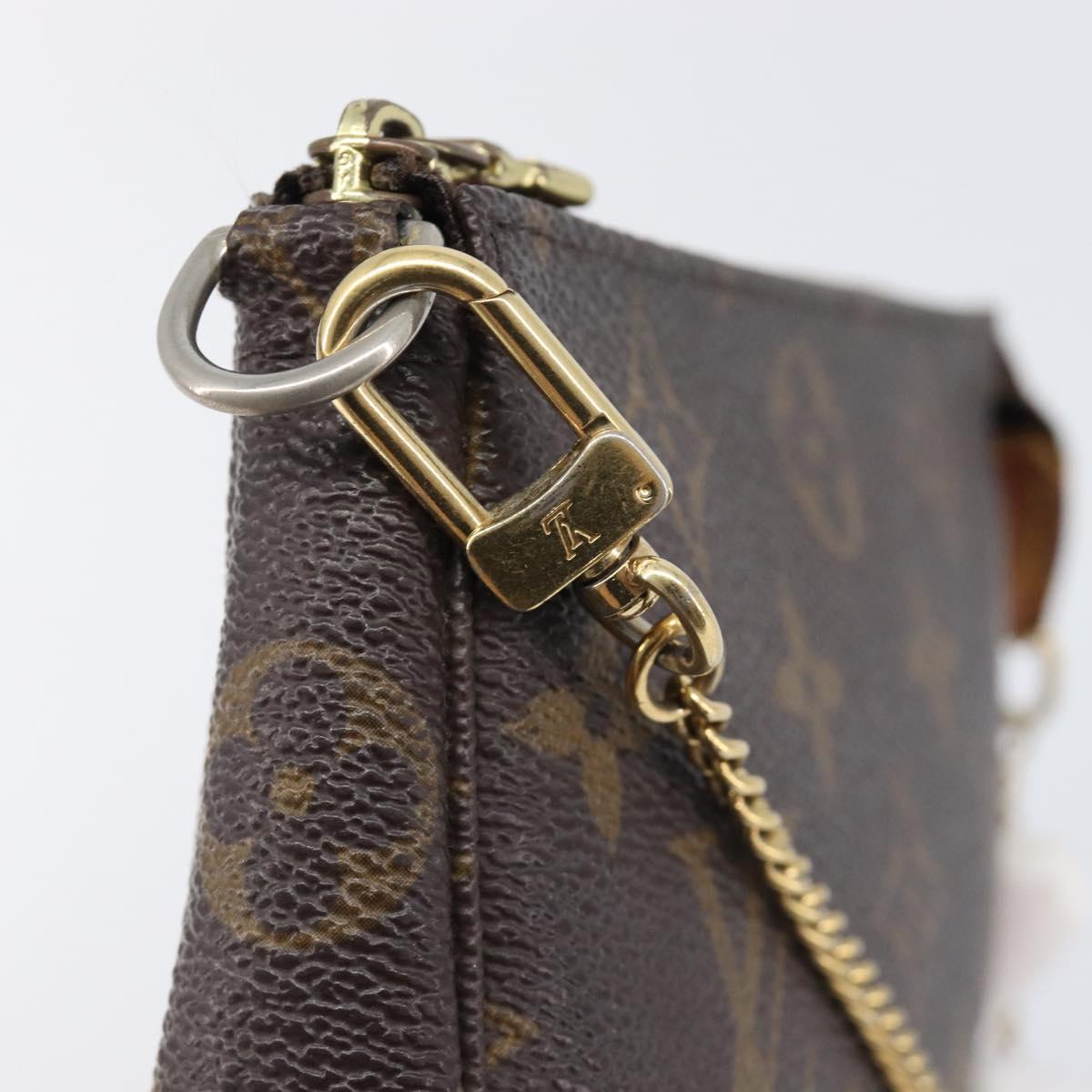LOUIS VUITTON Monogram Mini Pochette Accessoires Pouch N41667 LV Auth 200566A
