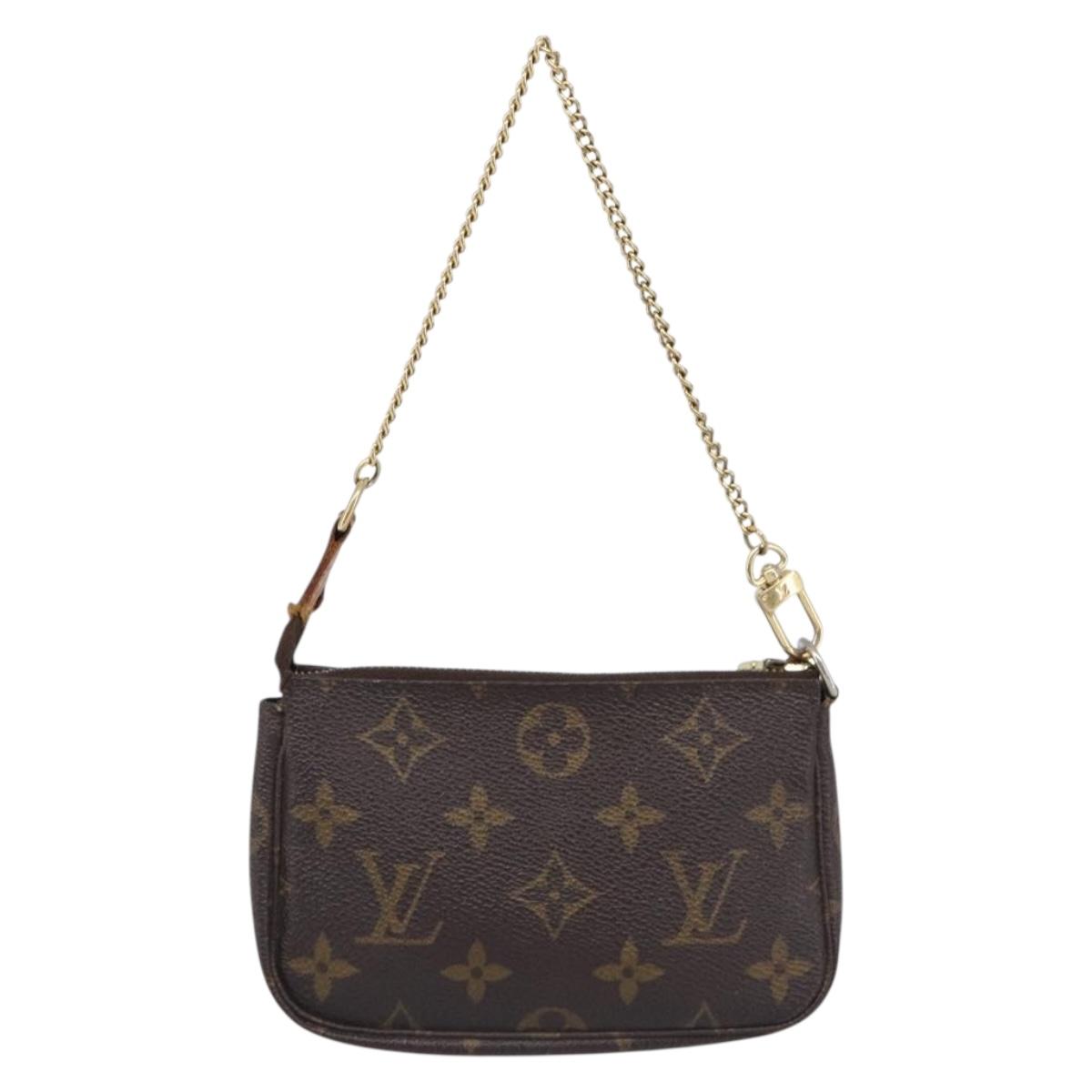 LOUIS VUITTON Monogram Mini Pochette Accessoires Pouch N41667 LV Auth 200566A
