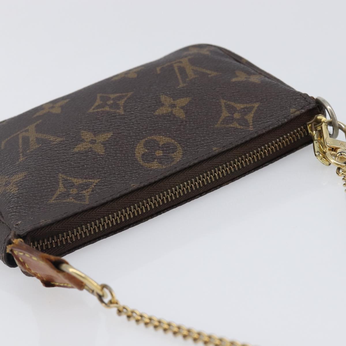 LOUIS VUITTON Monogram Mini Pochette Accessoires Pouch N41667 LV Auth 200566A
