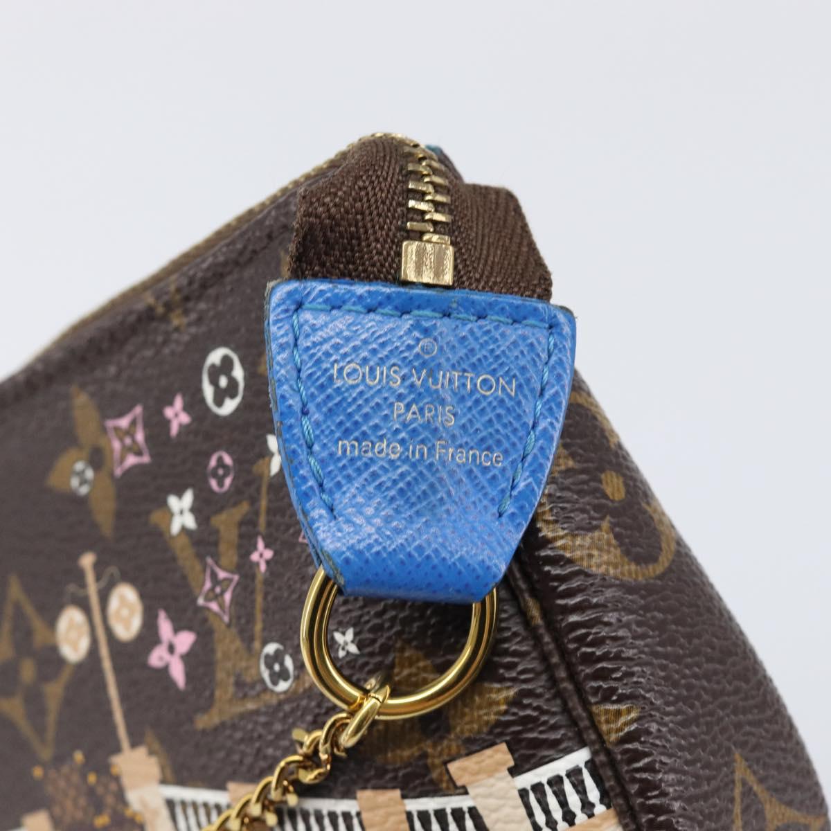 LOUIS VUITTON Monogram Vivienne Mini Pochette Accessoires M68489 LV Auth 200569A