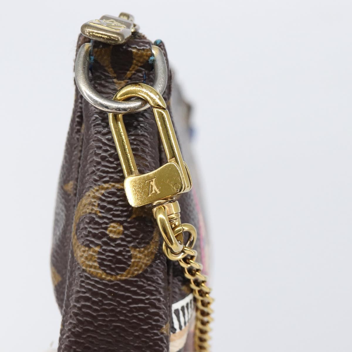 LOUIS VUITTON Monogram Vivienne Mini Pochette Accessoires M68489 LV Auth 200569A