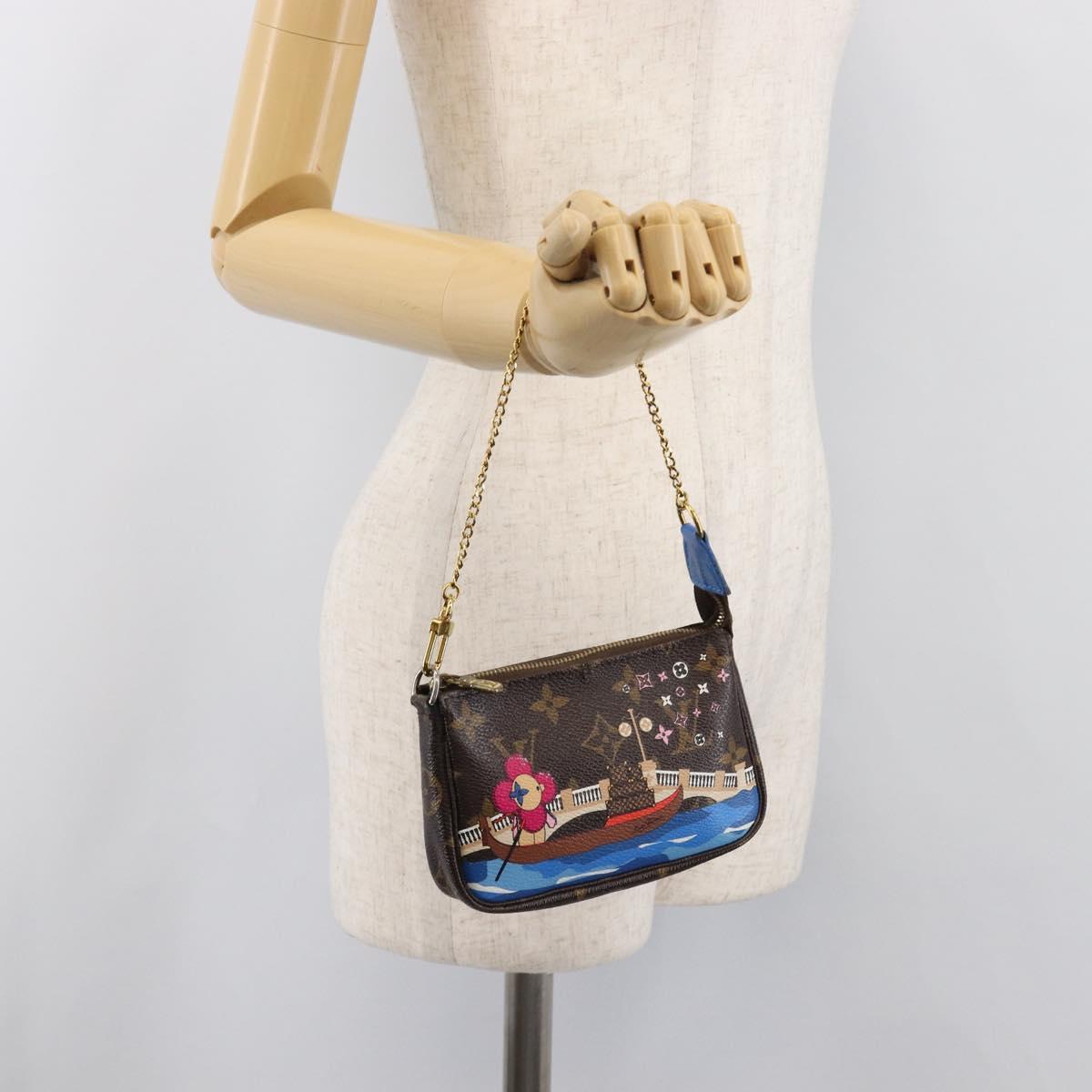 LOUIS VUITTON Monogram Vivienne Mini Pochette Accessoires M68489 LV Auth 200569A