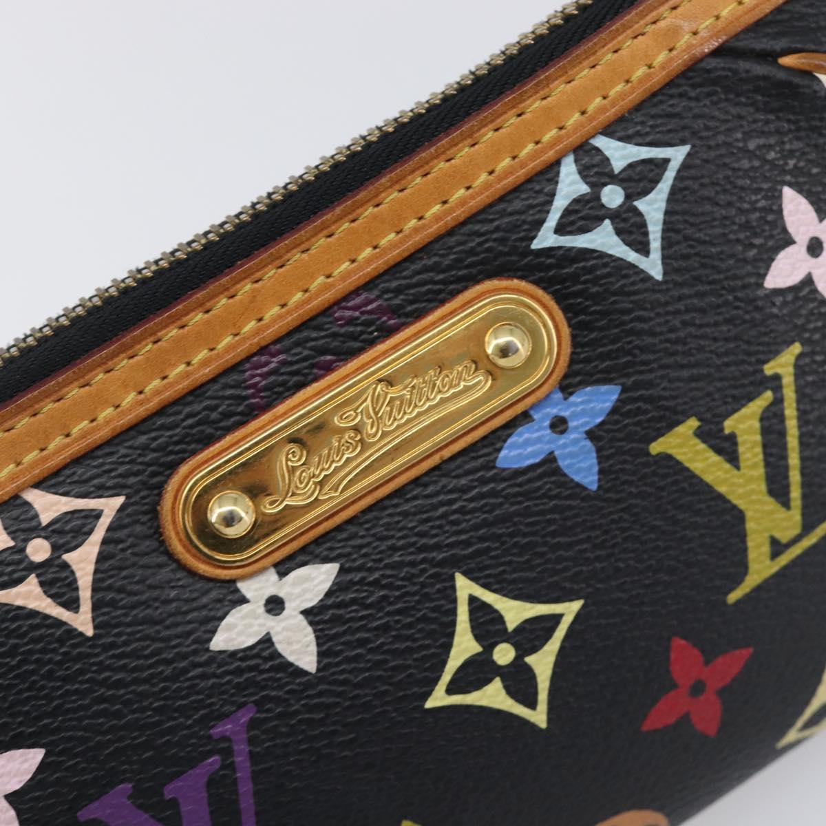 LOUIS VUITTON Monogram Multicolor Pochette Mila MM Black M60097 LV Auth 200570V