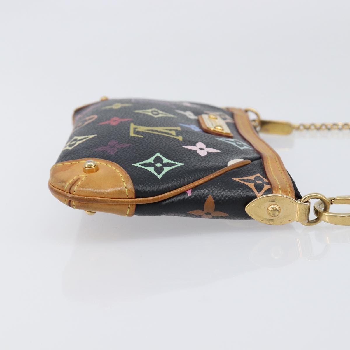 LOUIS VUITTON Monogram Multicolor Pochette Mila MM Black M60097 LV Auth 200570V