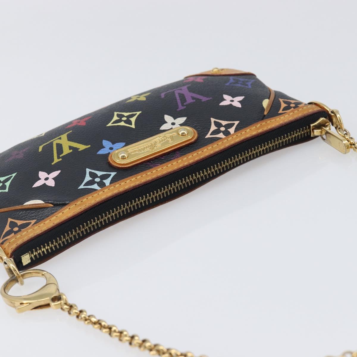 LOUIS VUITTON Monogram Multicolor Pochette Mila MM Black M60097 LV Auth 200570V
