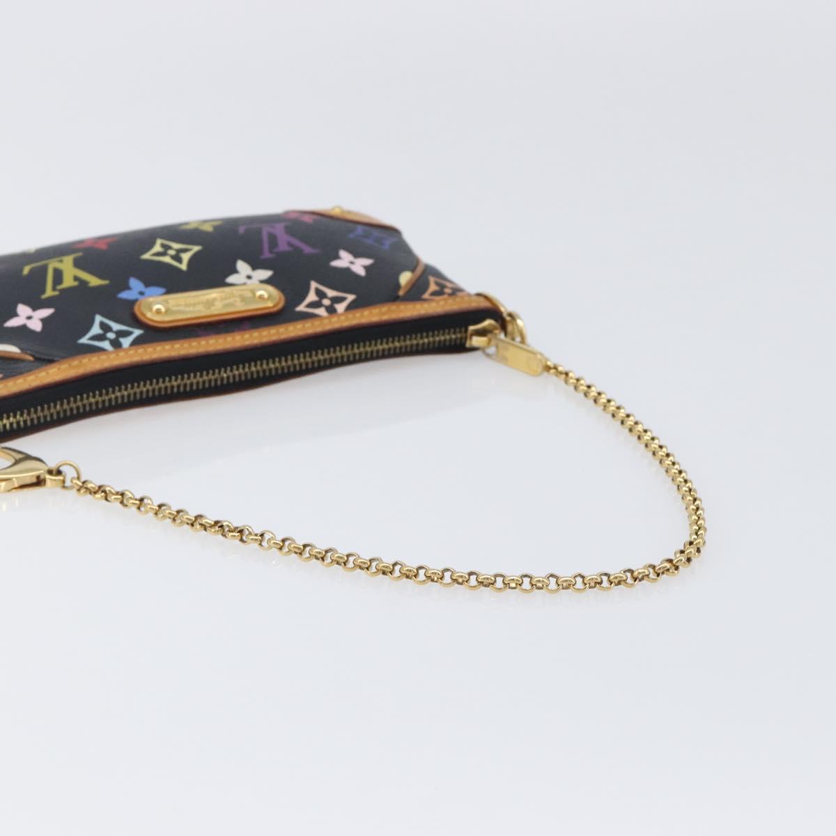 LOUIS VUITTON Monogram Multicolor Pochette Mila MM Black M60097 LV Auth 200570V