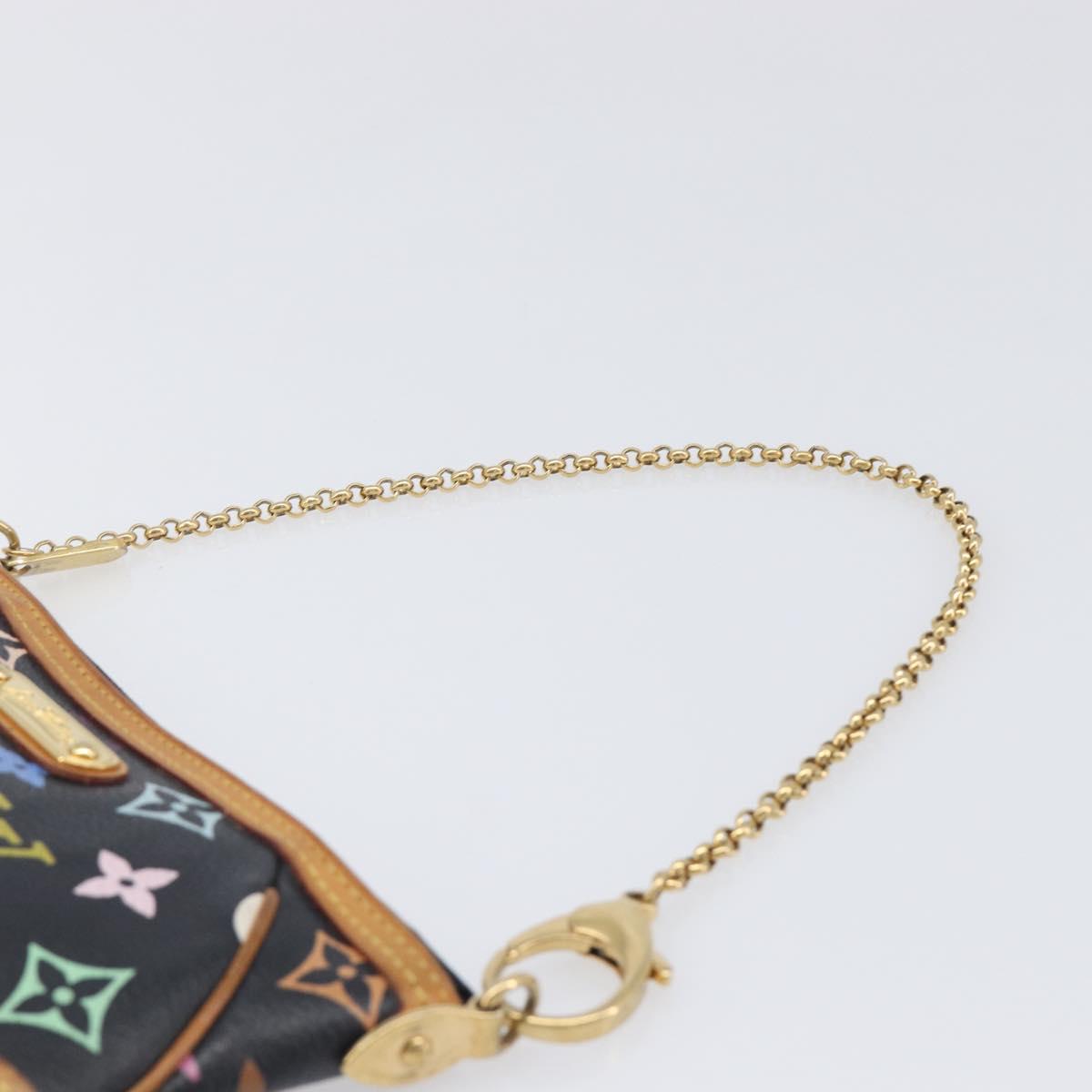 LOUIS VUITTON Monogram Multicolor Pochette Mila MM Black M60097 LV Auth 200570V