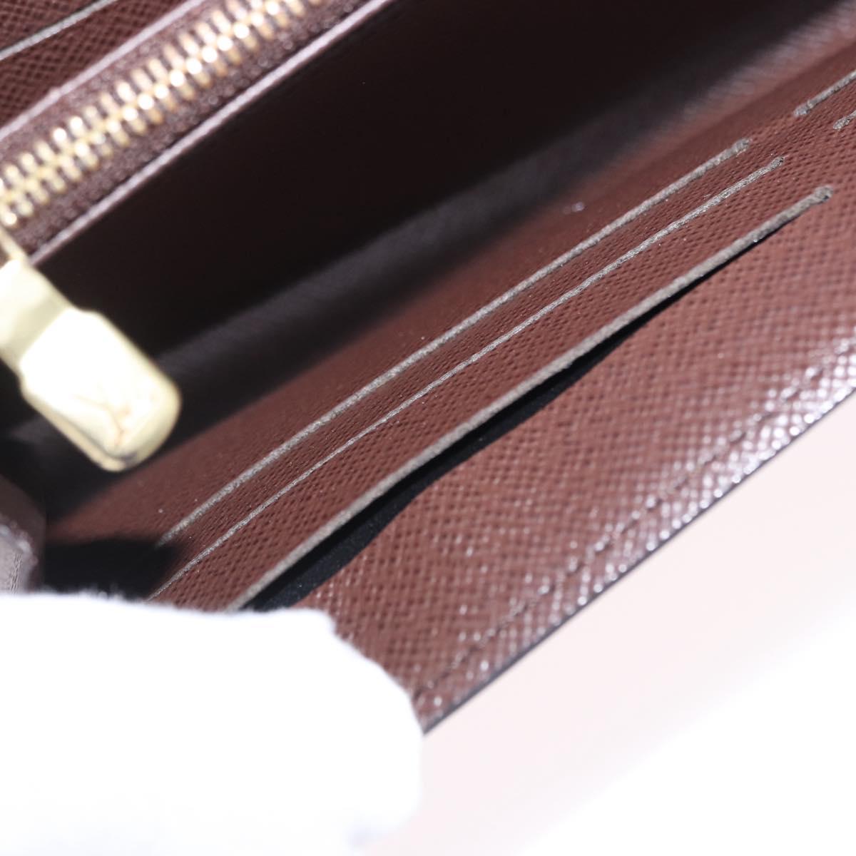 LOUIS VUITTON Damier Ebene Portefeuille Sarah Long Wallet N63209 LV Auth 200571M