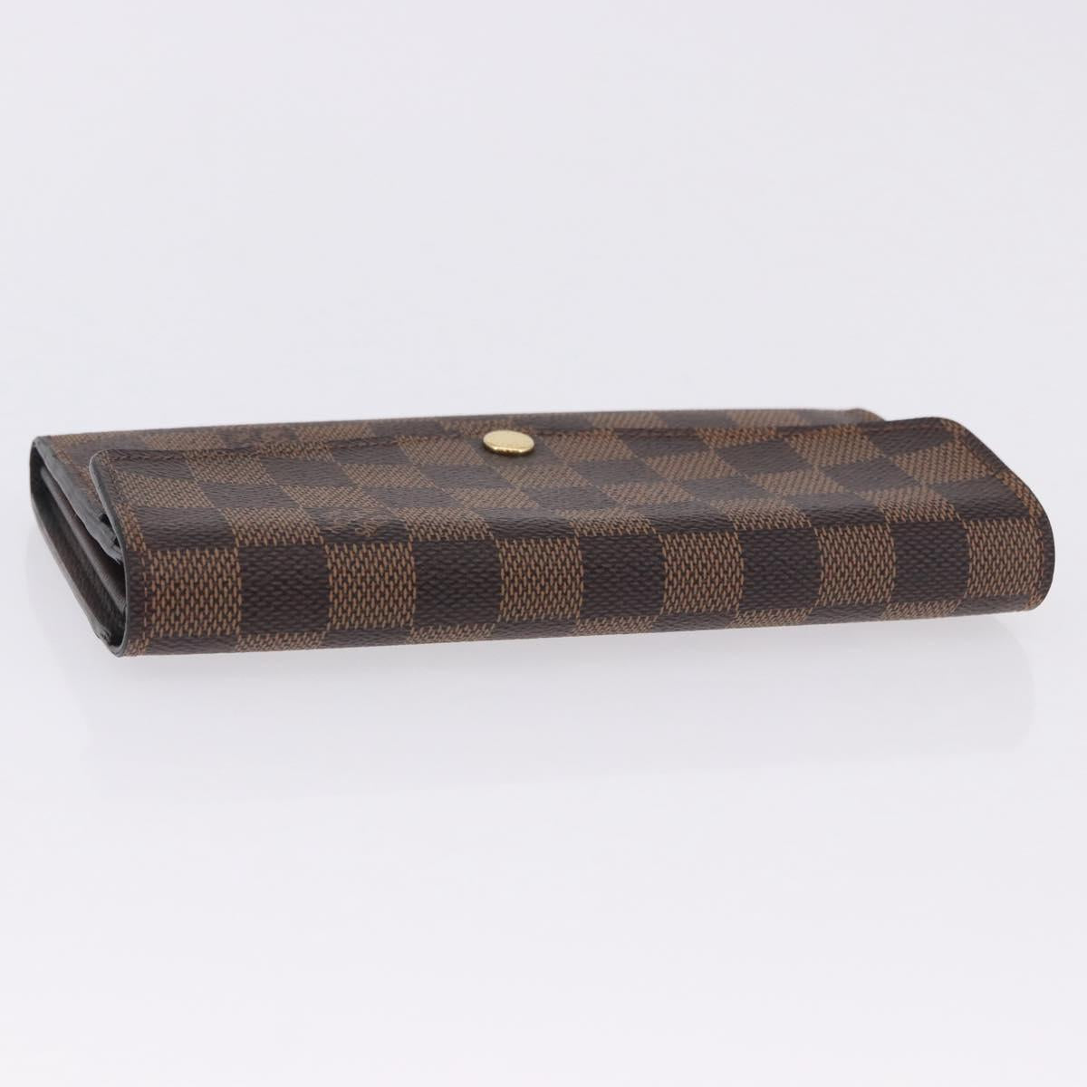 LOUIS VUITTON Damier Ebene Portefeuille Sarah Long Wallet N63209 LV Auth 200571M