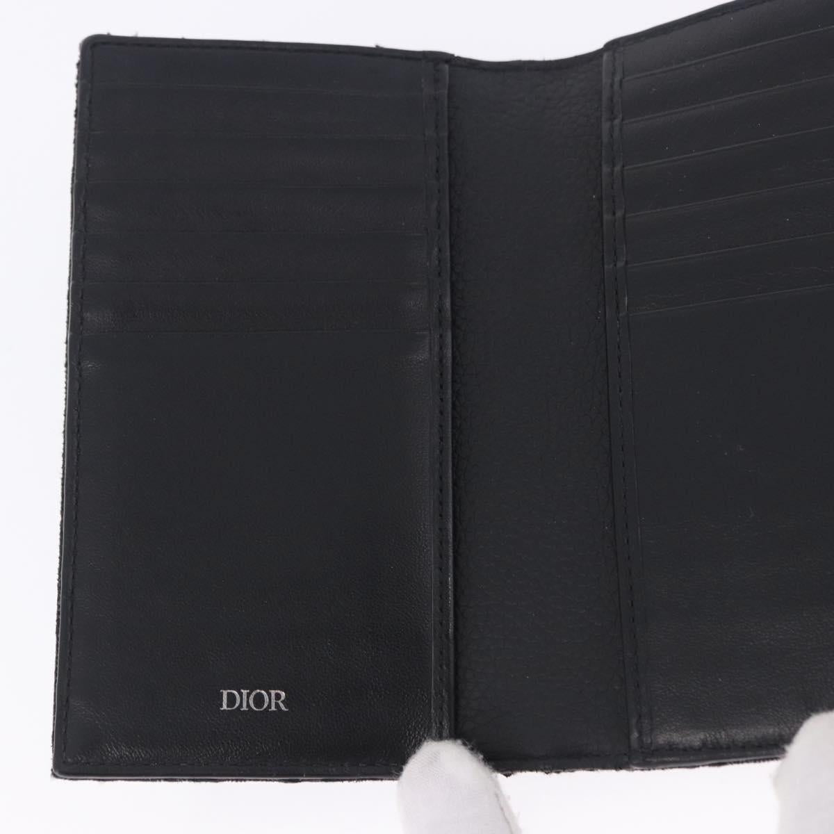 Christian Dior Trotter Canvas Oblique Passport Case Navy Auth 200572M