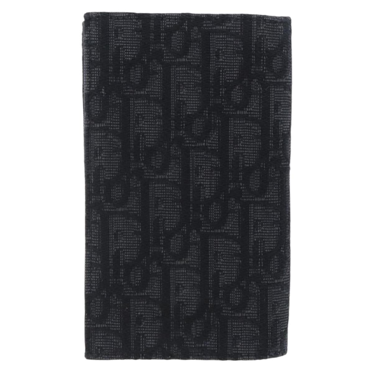 Christian Dior Trotter Canvas Oblique Passport Case Navy Auth 200572M