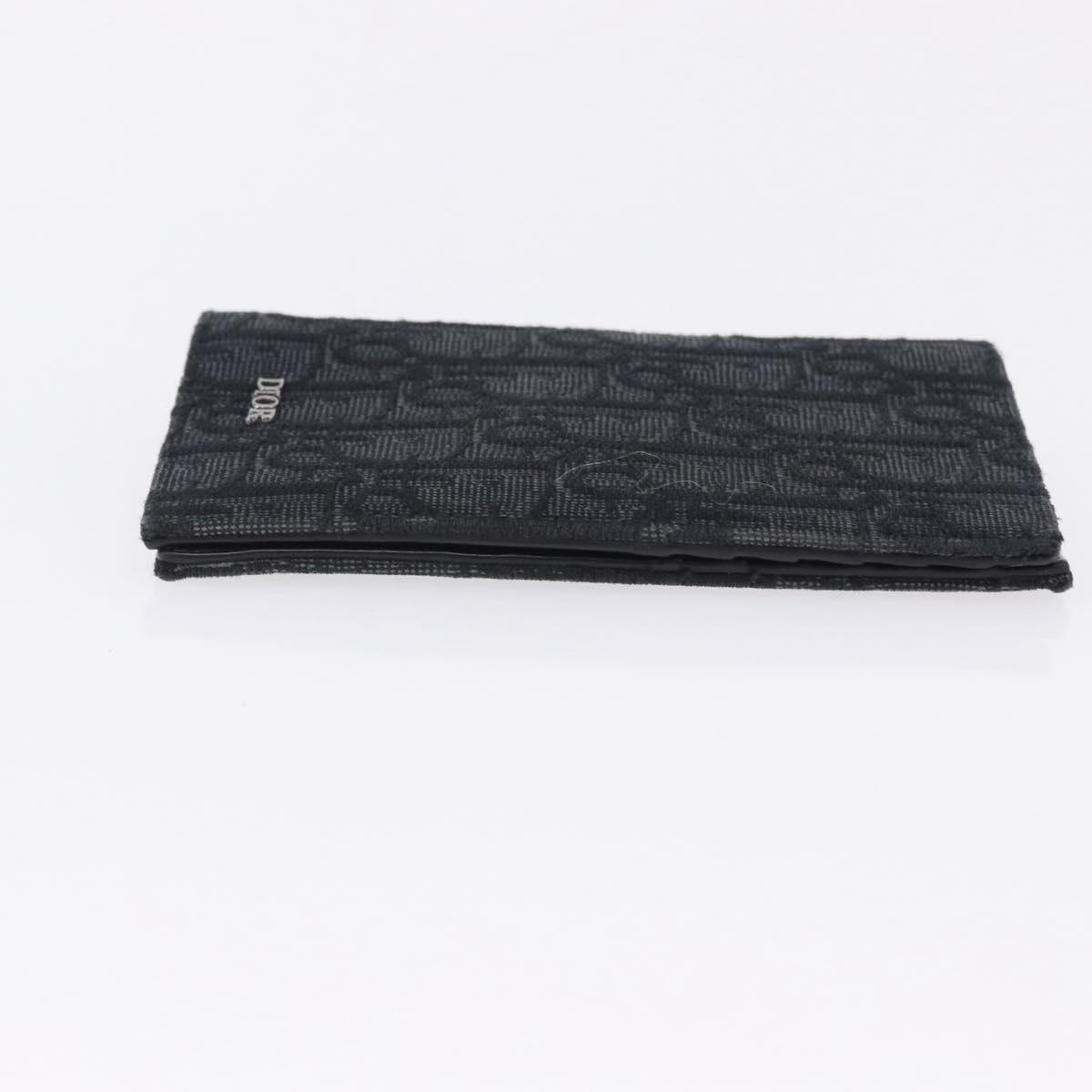 Christian Dior Trotter Canvas Oblique Passport Case Navy Auth 200572M