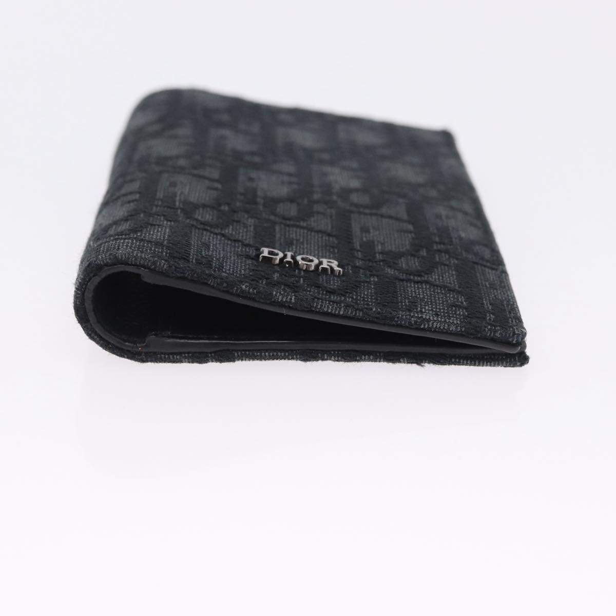 Christian Dior Trotter Canvas Oblique Passport Case Navy Auth 200572M