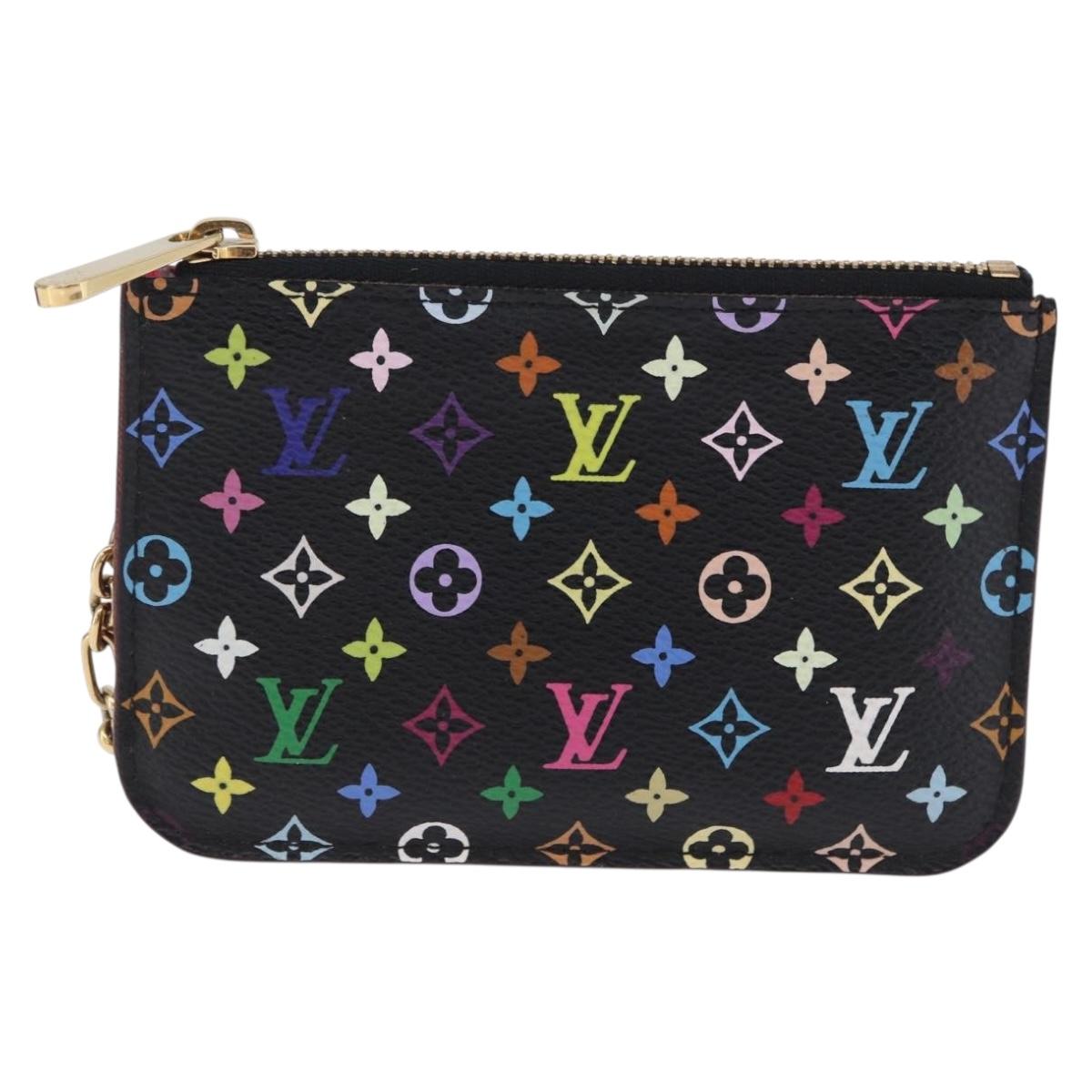 LOUIS VUITTON Monogram Multicolor Pochette Cles NM Black M60279 LV Auth 200573M