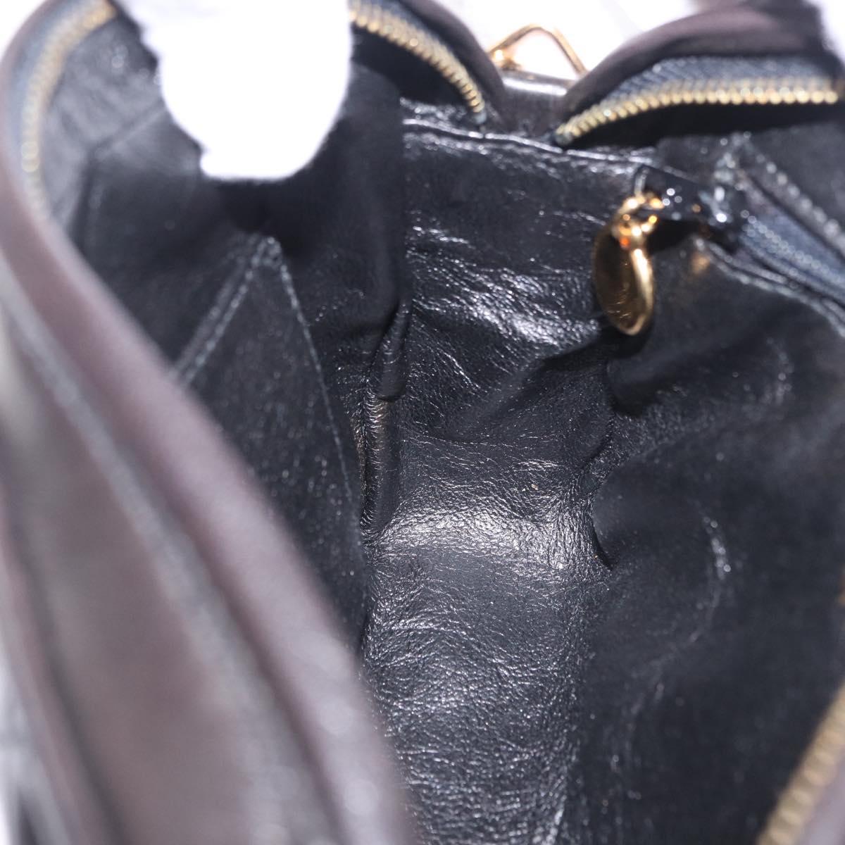 CHANEL Matelasse Chain Shoulder Bag Lamb Skin Black Gold CC Auth 200580V