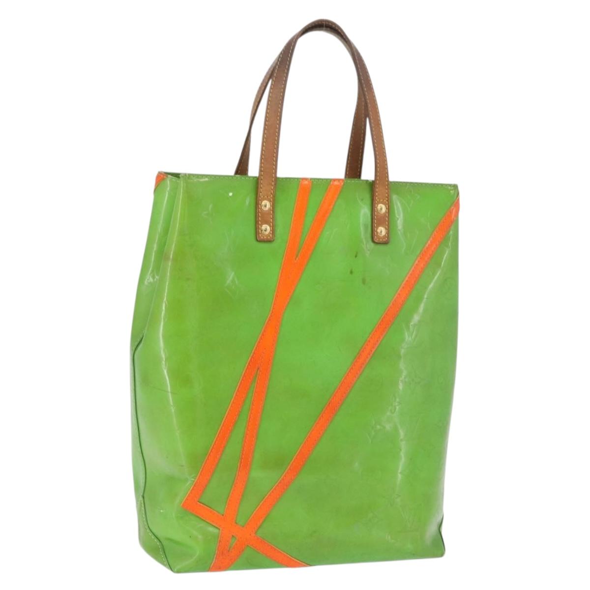 LOUIS VUITTON Monogram Vernis Fluo Reade MM Hand Bag Veil M91901 LV Auth 200640