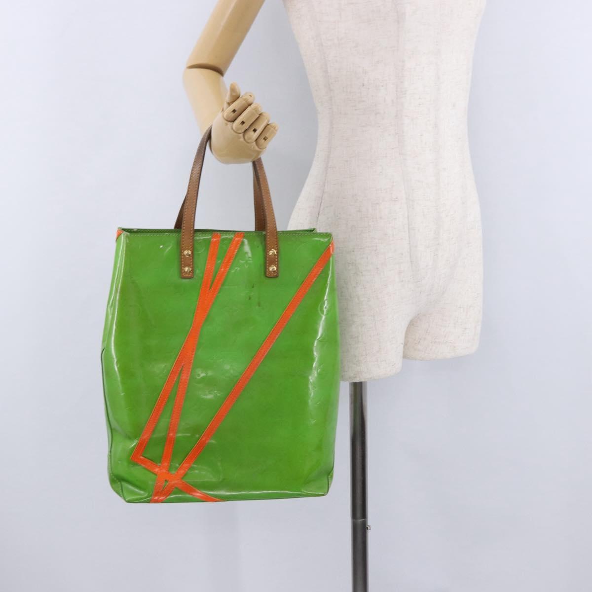 LOUIS VUITTON Monogram Vernis Fluo Reade MM Hand Bag Veil M91901 LV Auth 200640