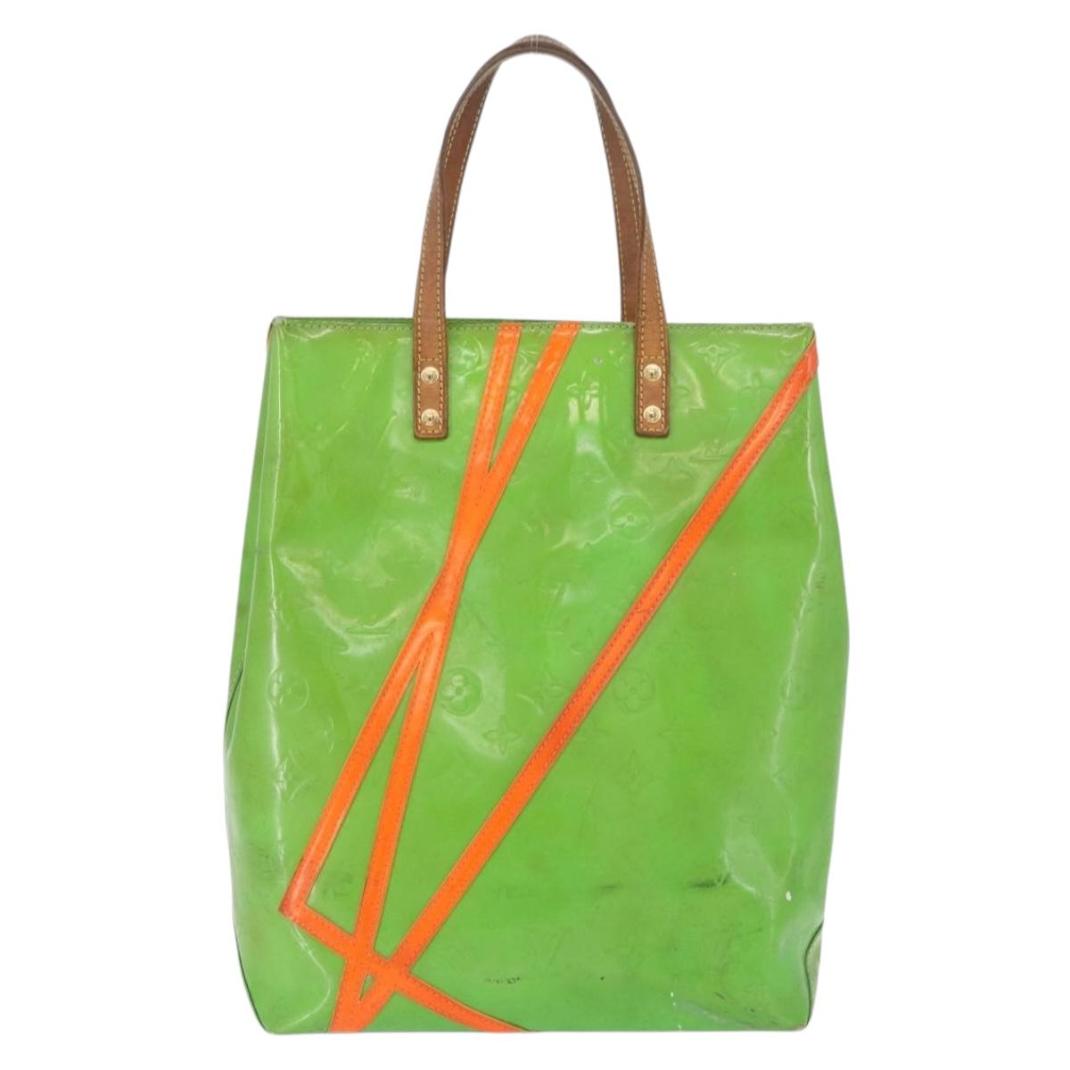 LOUIS VUITTON Monogram Vernis Fluo Reade MM Hand Bag Veil M91901 LV Auth 200640