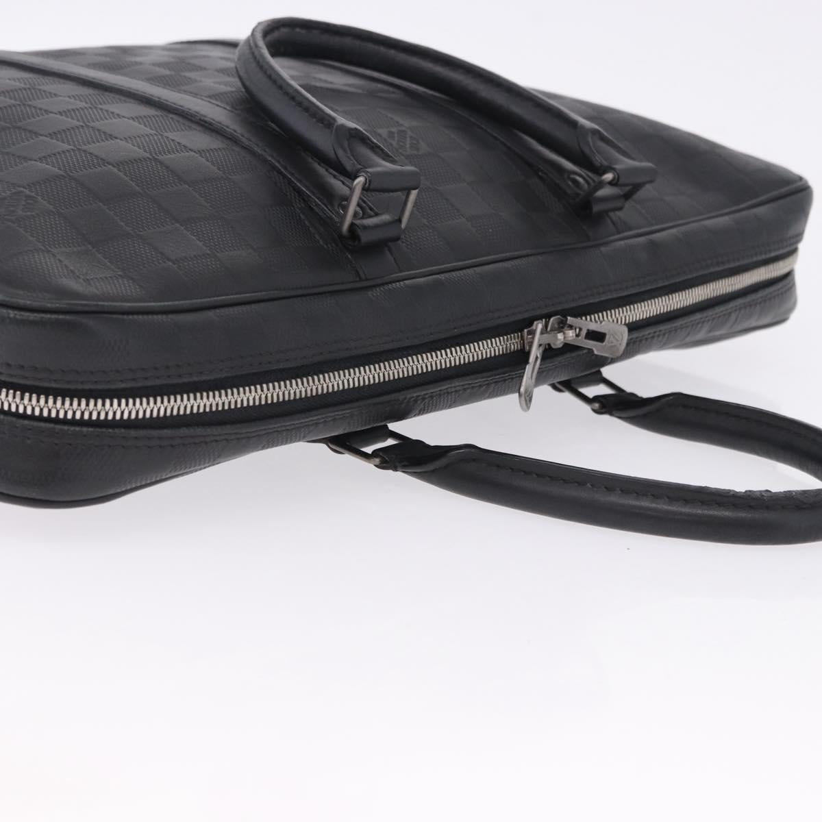 LOUIS VUITTON Damier Infini Porte Documents Voyage Bag Black N41146 Auth 200646