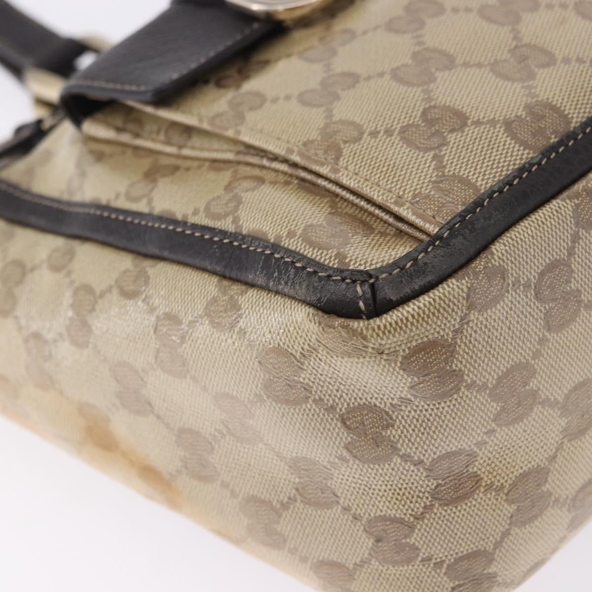 GUCCI GG Crystal Abbey Tote Bag Coated Canvas Outlet Beige 268639 Auth 200647