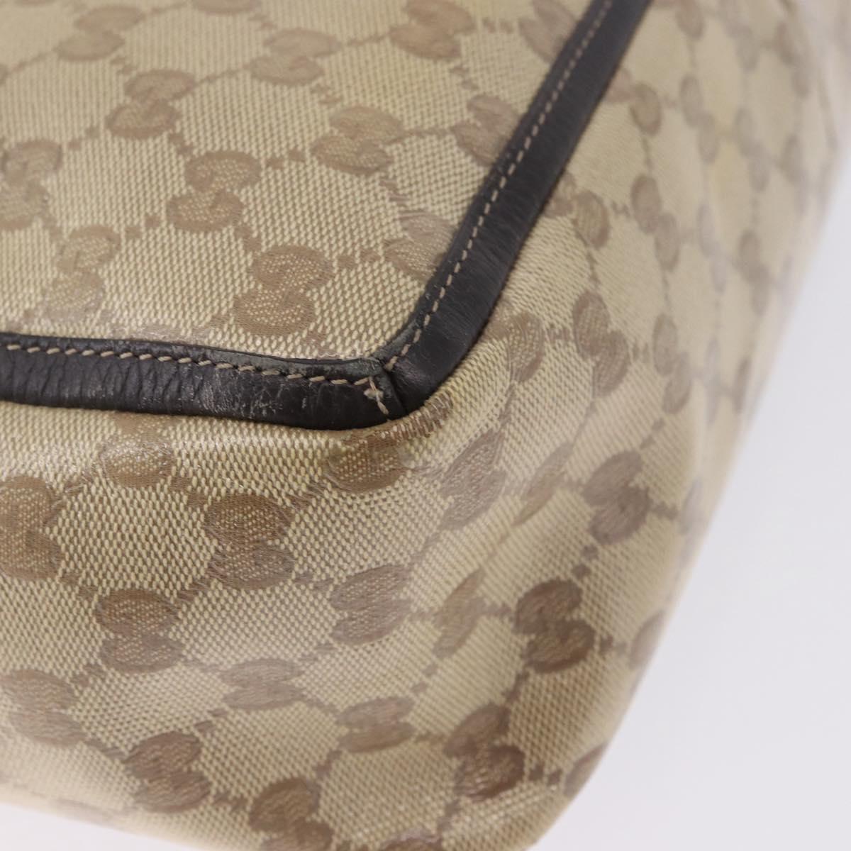 GUCCI GG Crystal Abbey Tote Bag Coated Canvas Outlet Beige 268639 Auth 200647