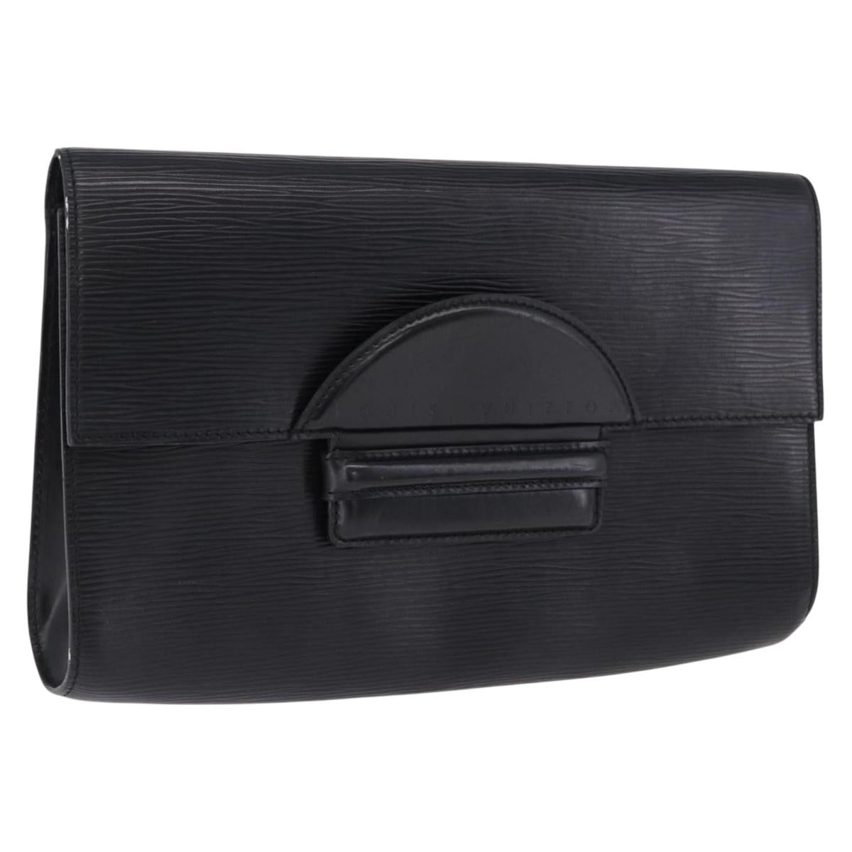 LOUIS VUITTON Epi Chaillot Clutch Bag Black M52542 LV Auth 200655