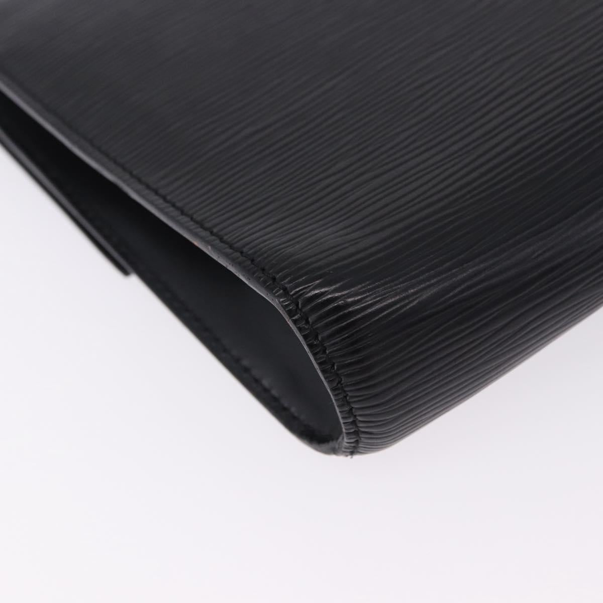 LOUIS VUITTON Epi Chaillot Clutch Bag Black M52542 LV Auth 200655