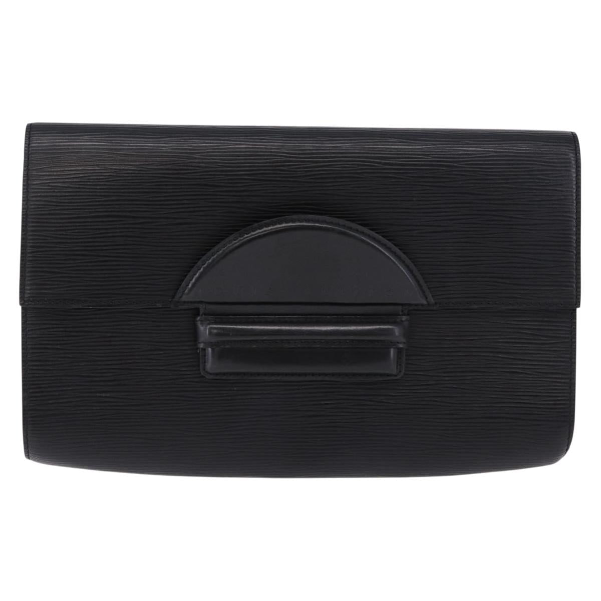 LOUIS VUITTON Epi Chaillot Clutch Bag Black M52542 LV Auth 200655