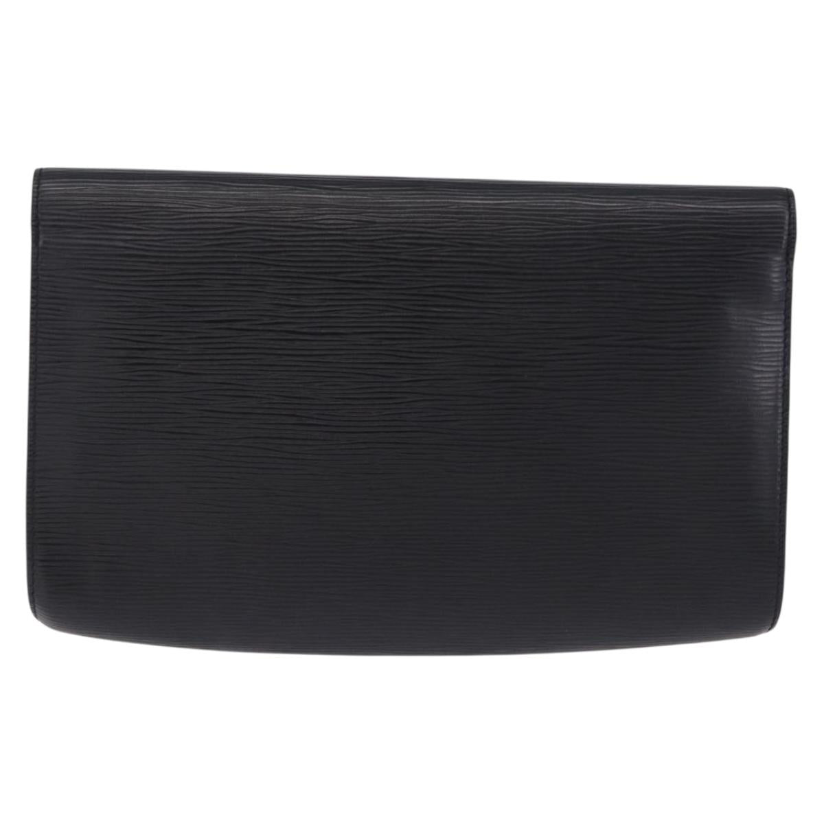 LOUIS VUITTON Epi Chaillot Clutch Bag Black M52542 LV Auth 200655