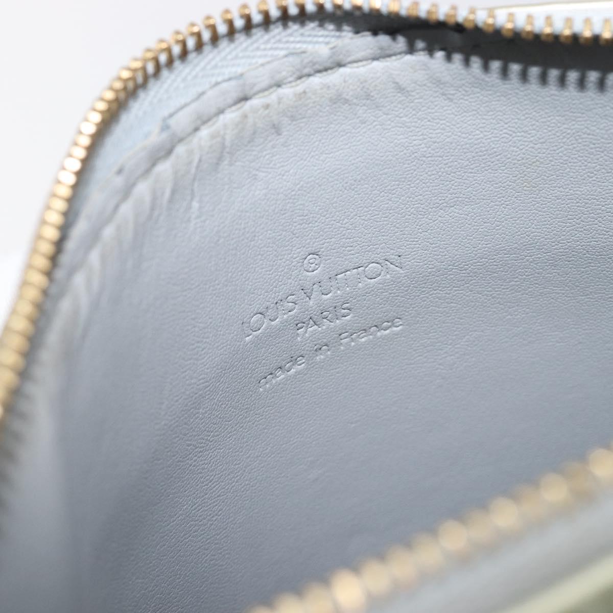 LOUIS VUITTON Monogram Vernis Motto Accessory Pouch Gris M91030 LV Auth 200656